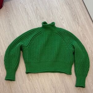 Green Turtleneck Sweater